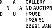 logo xanadu galeria sztuki, dom aukcyjny